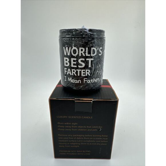 Dad WORLD'S BEST FARTER Father's Day Gift Novelty SOY Candle NIB 8oz - Picture 2 of 8